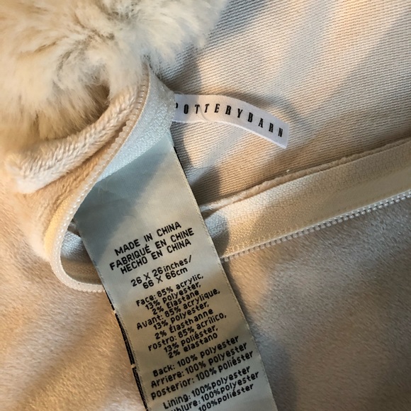 2 Pottery Barn faux fur Euro pillow cases - Picture 4 of 4